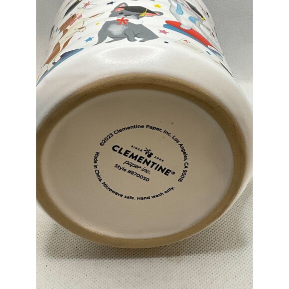 Graduation Cat-Themed Ceramic Mug By Clementine Paper Inc. 16 Oz Teal Interior & - Picture 6 of 6